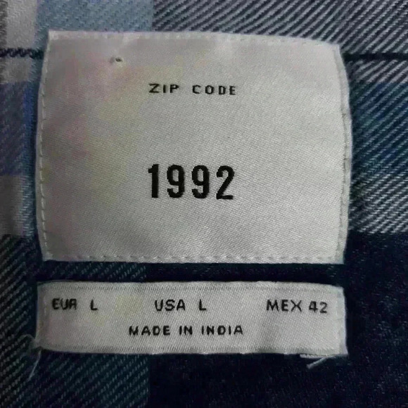 Zip Code 1992 Plaid Flannel Shirt F83 - Picture 3 of 4
